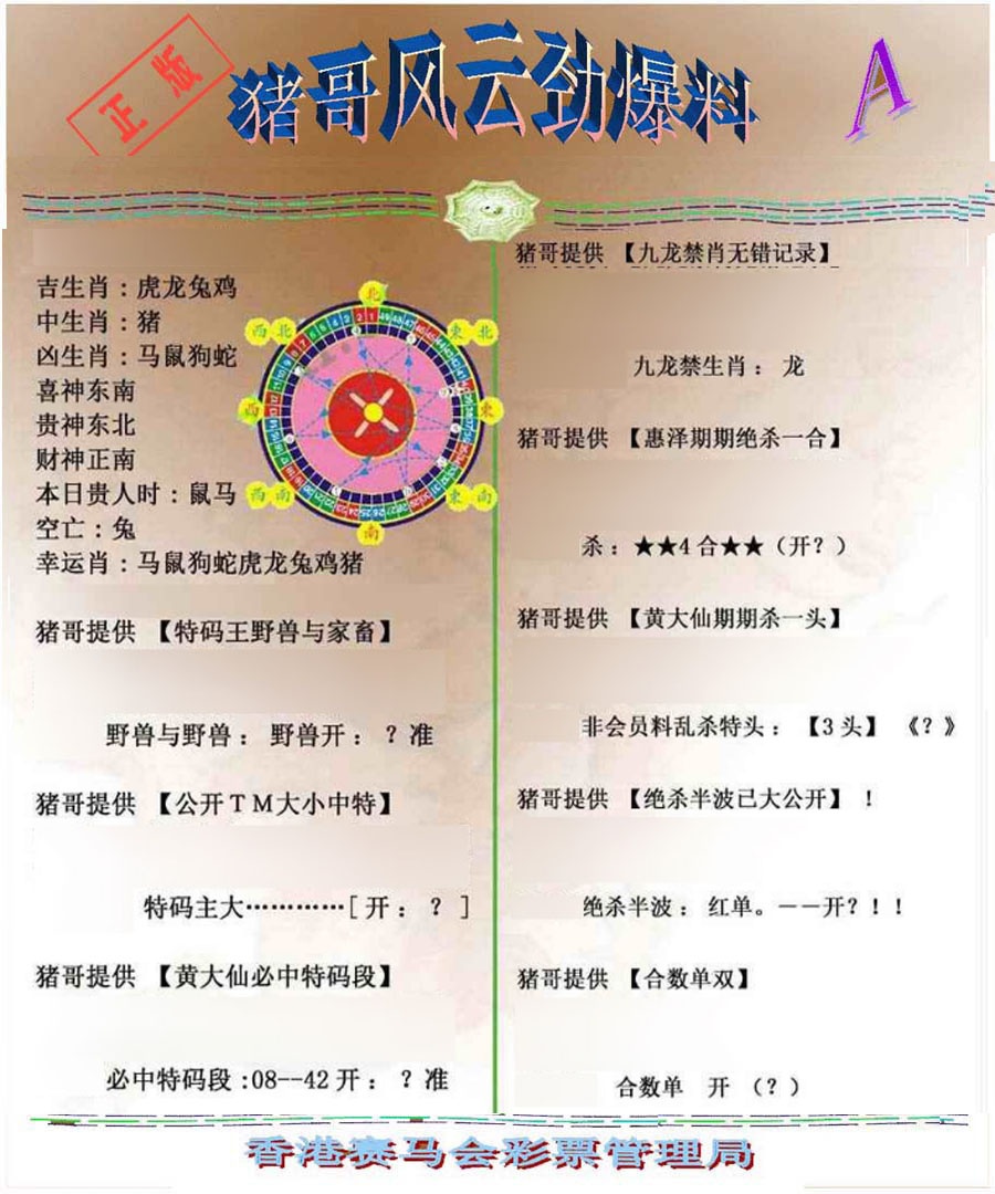 031期猪哥风云劲爆料A[图]